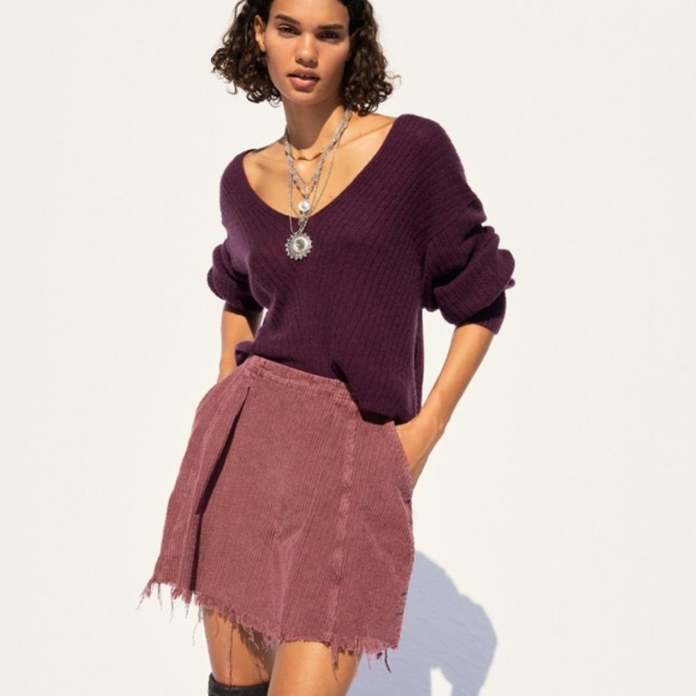 Free People | Corduroy Fringe Skirt